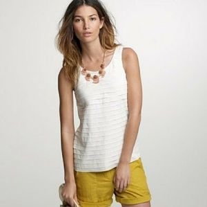J. Crew Pleated Cotton Strati Tank